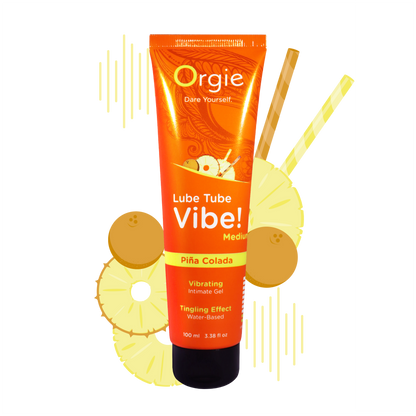 Lube Tube Vibe! - Medium - Piña Colada - 100ml | 3.38 fl oz.
